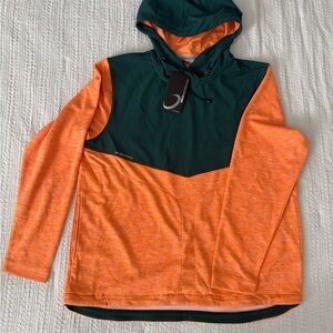 Zero Restriction Tyson Hoodie Men's Performance Jacket - Orange and Green